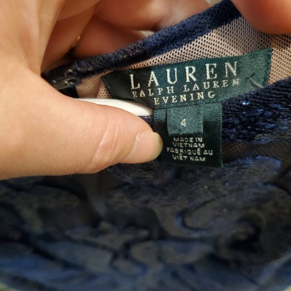 Ralph Lauren Evening tea-length sequin cocktail dress - Picture 3 of 3